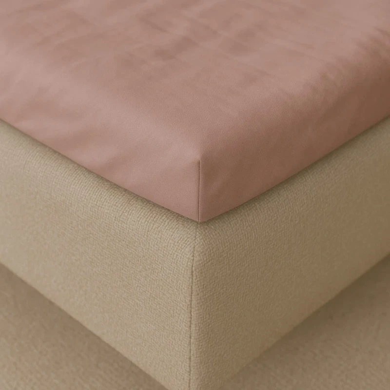 Kuvertlagen 90x200 cm - bomuldssatin - Soft feel - rosa - Luna Denmark